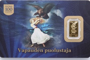 Finnland Goldbarren 2017 - 100. Jahrestag der Unabhängigkeit Finnlands - Verteidiger der Freiheit
