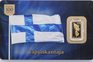 Lingotto d'oro Finlandia 2017 - 100° Anniversario dell'Indipendenza della Finlandia - Portabandiera