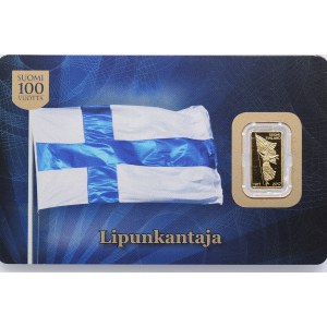 Finland Gold Bar 2017 - 100th Anniversary of Finland Independence - Flag bearer