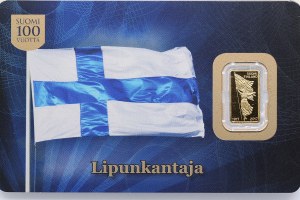Finnland Goldbarren 2017 - 100. Jahrestag der Unabhängigkeit Finnlands - Fahnenträger