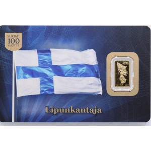 Finland Gold Bar 2017 - 100e anniversaire de l'indépendance de la Finlande - Porte-drapeau