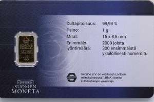 Finland Gold Bar 2017 - 100th Anniversary of Finland Independence - Nature lover