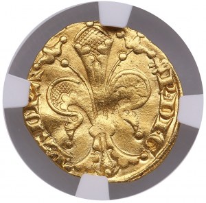 Francja Florin ND - Raymond III/IV (1335-1395) - NGC AU DETAILS