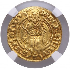 Německo, Trevír - Coblenz Goldgulden ND (1391/1394) - Werner Von Falkenstein (1388-1418) - NGC AU 55