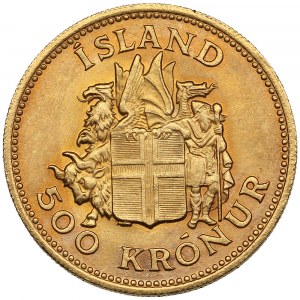 Islandia (Kopenhaga) 500 koron 1961 - 150. rocznica Jona Sigurdssona