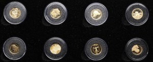 Súbor malých zlatých mincí sveta (25)