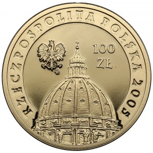Polska 100 Złotych 2005 - Śmierć Papieża Jana Pawła II