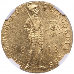 Rusko (Nizozemsko) Dukát petrohradská mincovna 1818 - Alexandr I. (1801-1825) - NGC MS 62
