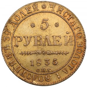 Rosja 5 rubli 1835 СПБ-ПД - Mikołaj I (1825-1855)