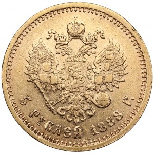 Rusko 5 rublů 1888 AГ - Alexandr III (1881-1894)