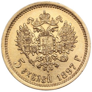 Russie 5 Roubles 1897 AГ - Nicolas II (1894-1917)