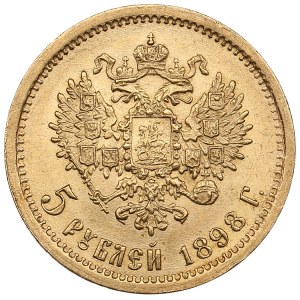 Rosja 5 rubli 1898 AГ - Mikołaj II (1894-1917)