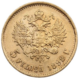 Rusko 5 rublů 1898 AГ - Mikuláš II (1894-1917)