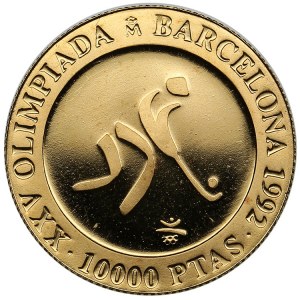 Hiszpania 10000 peset 1990 - XXV Igrzyska Olimpijskie w Barcelonie - Hokej