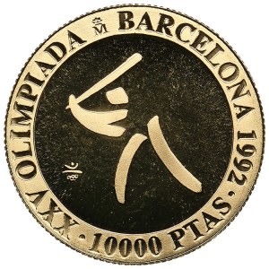 Spain 10000 Pesetas 1992 - XXV Olympic Games in Barcelona - Baseball