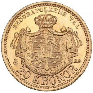 Svezia 20 Corone 1886 EB - Oscar II (1872-1907)