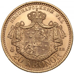 Suède 20 couronnes 1889 EB - Oscar II (1872-1907)