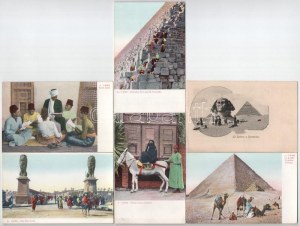 Egyiptom 28 db régi képeslap / Egypt 28 starých pohlednic