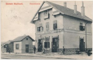 1910 Alsóörs, Vasútállomás épülete még bővítetlenül, HÉV III. osztályú felvételi épületként...