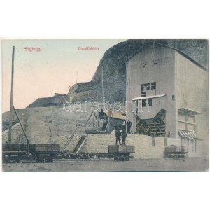 1915 Alsóság, (Celldömölk) Sághegy, Bazaltbánya, sikló, iparvasút...