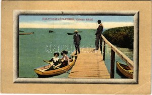 1914 Balatonalmádi-fürdő, csónak kikötő (EB)