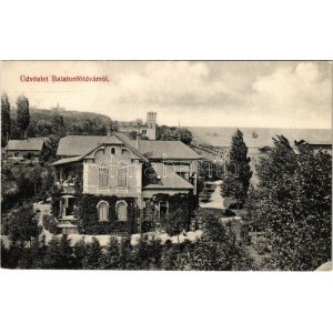 1907 Balatonföldvár, Nessi villa. Gerendai Gyula kiadása (fl)