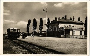 1947 Balatonföldvár, vasútállomás, sínautóbusz, sínbusz