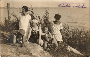 1924 Balatonkenese, júliusi nyaralás, strand. foto