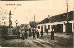 1914 Balatonszentgyörgy, utca, Kereszt szobor, üzlet