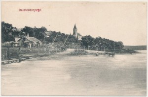 Balatonszepezd, Szepezd ; vasútállomás és vasúti sorompó a parton