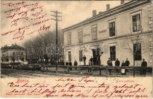 1903 Barcs, Hotel Garni szálloda. Skribanek Géza kiadása (ázott sarok / angolo bagnato)