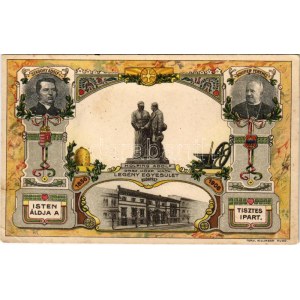 1856-1906 Budapest, Országos Központi Katolikus Legény Egyesület 50. évfordulójára készített emléklap. Szaboky Adolf...