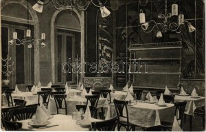 1913 Budapest V. Schuller és társai étterem, belső. Váci körút 68. (mai Bajcsy-Zsilinszky út) (EK...