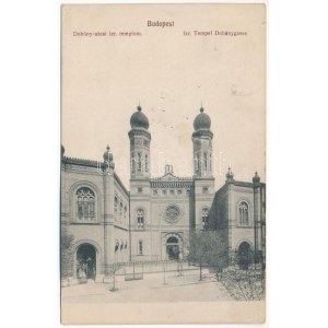 1910 Budapešť VII. Dohány utcai izraelita templom, zsinagóga (fl)