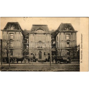 1912 Budapeszt VII. Dr. Herczel-féle Fasor szanatórium, automobil (fl)