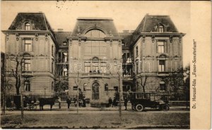 1912 Budapest VII. Dr. Herczel-féle Fasor szanatórium, automobile (fl)