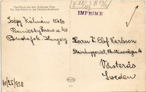 1928 Budapeszt XII. Postapalota a Krisztina körúton (EK)