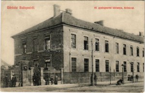 1911 Budapešť XIII. 44. gyalogezred laktanya (Albrecht főherceg laktanya), Aréna út (ma Lehel utca) Brahacsek J...
