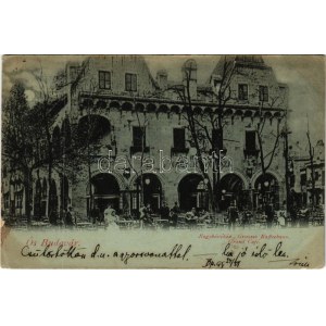 1899 (Vorläufer) Budapešť XIV. Ősbudavár, Ős-Budavár, Nagy kávéház este (Rb)