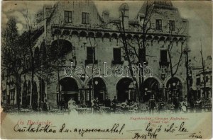 1899 (Vorläufer) Budapest XIV. Ősbudavár, Ős-Budavár, Nagy kávéház este (Rb)
