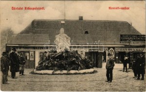 1911 Budapest XV. Rákospalota, Kossuth szobor, Olbert Emil és Társa első rákos...