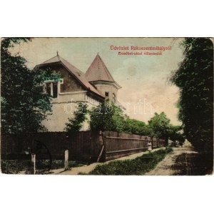 1913 Budapeszt XVI. Rákosszentmihály, Erzsébet utcai villa részlet (EK)