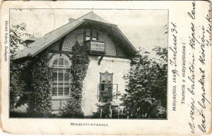 1899 (Vorläufer) Budapest XVI. Mátyásföld, Mihályfi nyaraló. Divald Károly (EB)