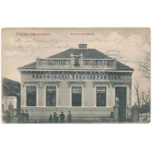 1911 Budapest XVII. Rákoscsaba, Takarékpénztár. Varga Mihály kiadása (EK)