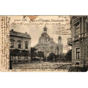 1906 Debreczyn, Izraelita imaház, zsinagóga. Pongrácz Géza kiadása (EM)
