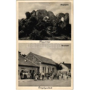 1934 Drégelypalánk, Drégely vára, utca részlet, Adler üzlete (EK)