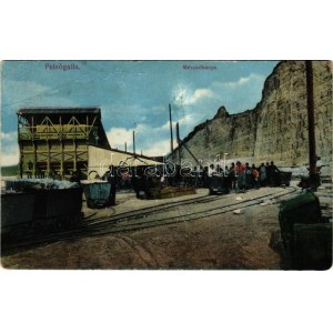 1927 Felsőgalla (Tatabánya), mészkőbánya, iparvasút, csillék (fa)