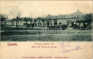 1900 Gödöllő, Ferenc József tér, Graf Éliás üzlete. Ripka F. Gödöllő cz. művéből, Pick Testvér...
