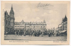 1902 Győr, Első képviselő választás látképe. Berecz Viktor kiadása (fl)