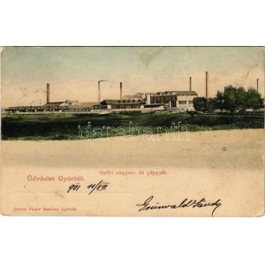 1901 Győr, Vaggon- és gépgyár. Berecz Viktor kiadása (EK)